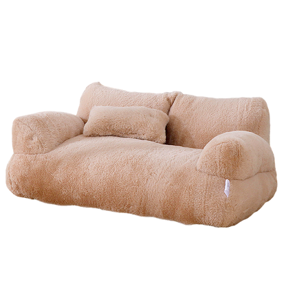 Luxury Cat Sofa Bed - Plush, Spacious, Perfect for Pampered Pets-Luxury Cat Bed-Coffee-14-Colydia