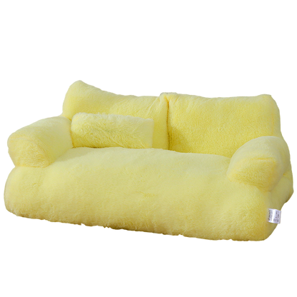 Luxury Cat Sofa Bed - Plush, Spacious, Perfect for Pampered Pets-Luxury Cat Bed-Yellow-15-Colydia