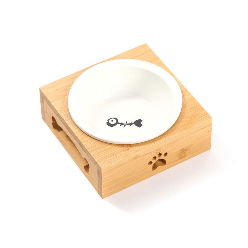 Bamboo Bliss Elevated Cat Bowl-Elevated Cat Bowl-9-Colydia