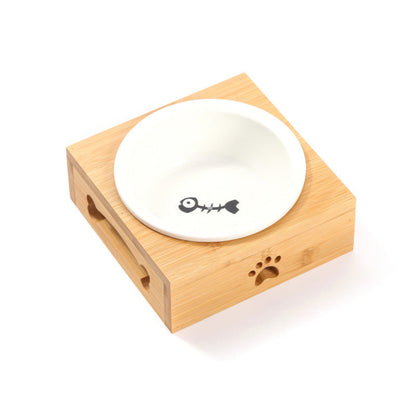 Bamboo Bliss Elevated Cat Bowl-Elevated Cat Bowl-9-Colydia