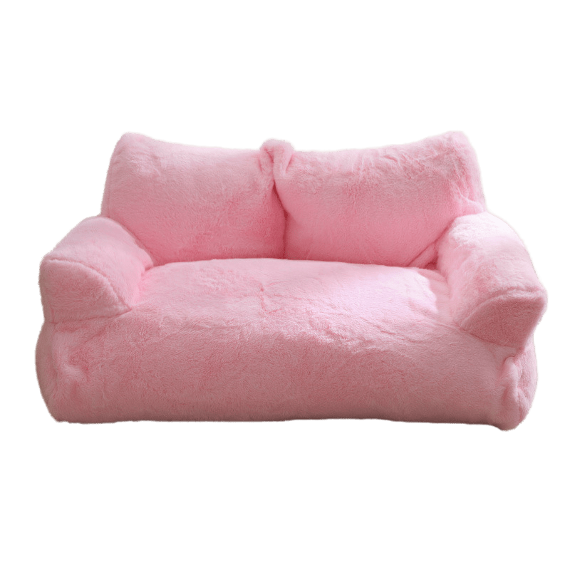 Luxury Cat Sofa Bed - Plush, Spacious, Perfect for Pampered Pets-Luxury Cat Bed-Pink-11-Colydia