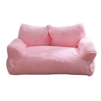 Luxury Cat Sofa Bed - Plush, Spacious, Perfect for Pampered Pets-Luxury Cat Bed-Pink-11-Colydia