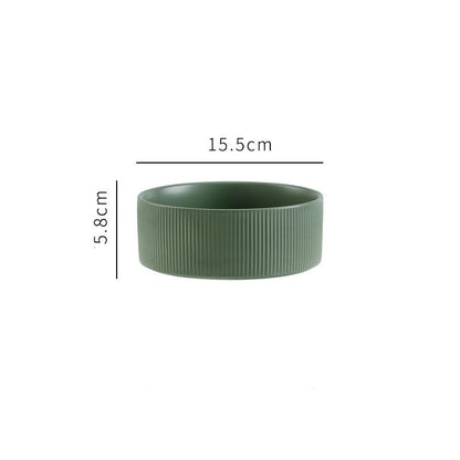 Eco-Friendly Elevated Cat Bowls-Elevated Cat Bowls-Straight grain matt green [single bowl]-6-Colydia