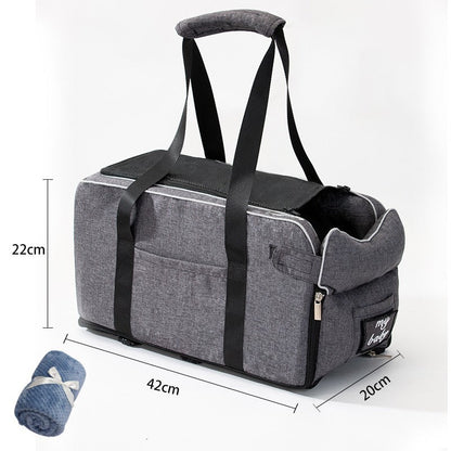 CenterPaws Travel Companion Kennel-Pet Travel Kennel-Grey (With Shoulder Strap)-9-Colydia