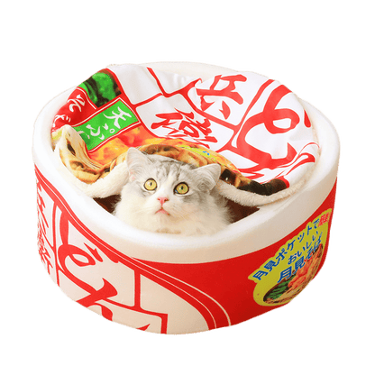 Adorable Ramen Cat Bed - Ultimate Comfort for Your Furry Companion-Cat Bed-Small (6 pounds and below)-1-Colydia