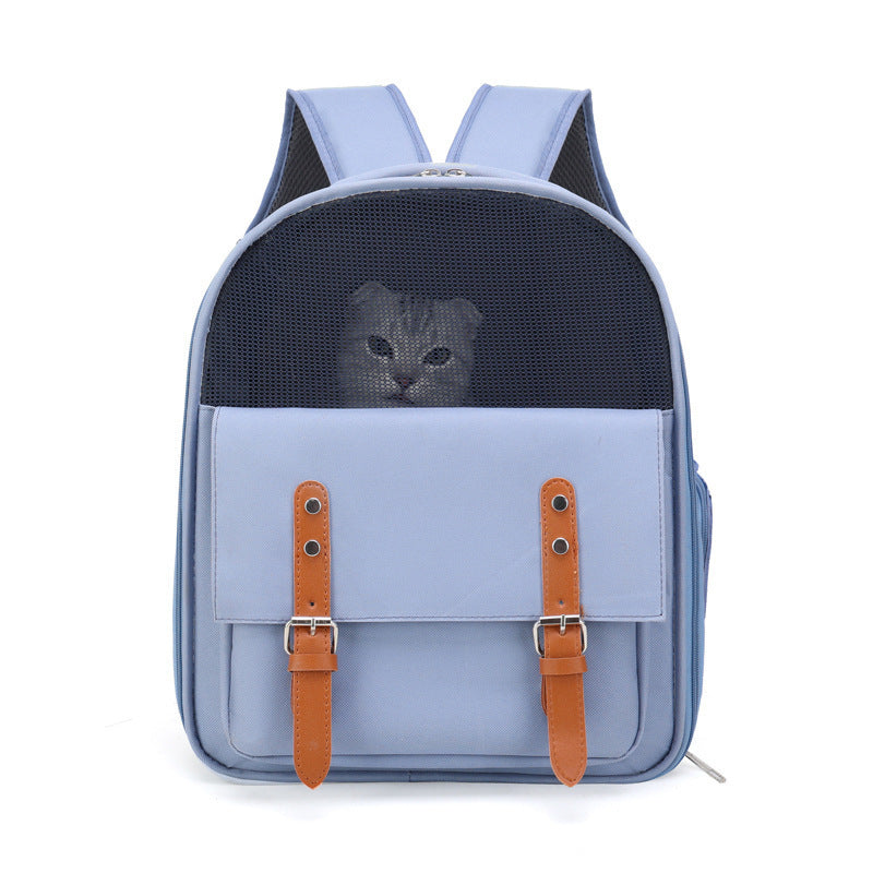 PurrPack Adventure Cat Backpack - Travel in Style-Cat Backpack Carrier-Style A (Blue)-17-Colydia