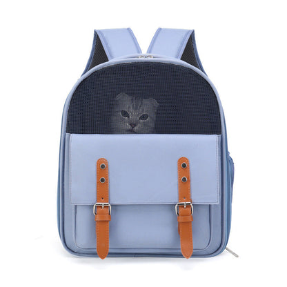 PurrPack Adventure Cat Backpack - Travel in Style-Cat Backpack Carrier-Style A (Blue)-17-Colydia