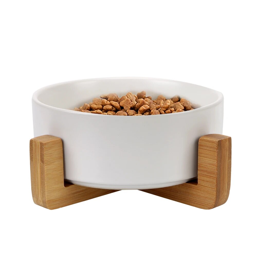 Elevated Elegance Cat Bowl with Bamboo Stand-Elevated Cat Bowl-4-Colydia