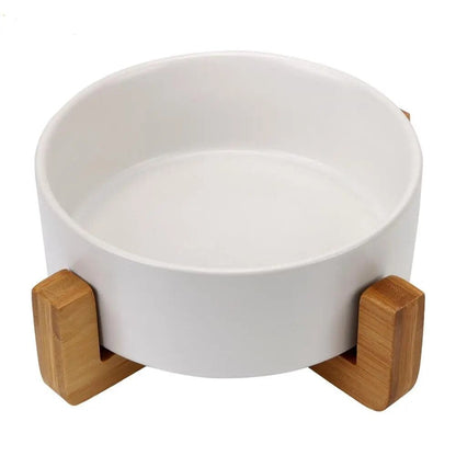 Elevated Elegance Cat Bowl with Bamboo Stand-Elevated Cat Bowl-5-Colydia