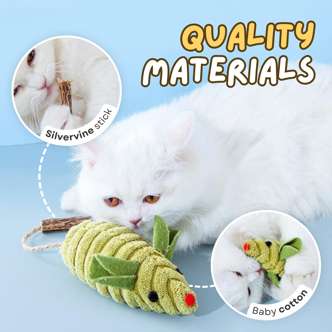 Catnip & Silvervine Tail Mouse Toy – Fun & Oral Health for Cats-Cat Toy-2-Colydia