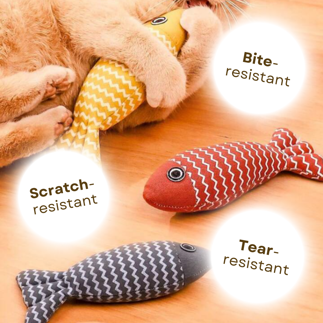 Handmade Plush Fish Catnip Toy for Snuggling and Playing-Catnip Toy-4-Colydia