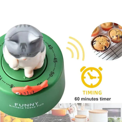 Magnetic Funny Cat Kitchen Timer – Manual, Adorable, 60-Min Timer-**Kitchen Timer**-6-Colydia