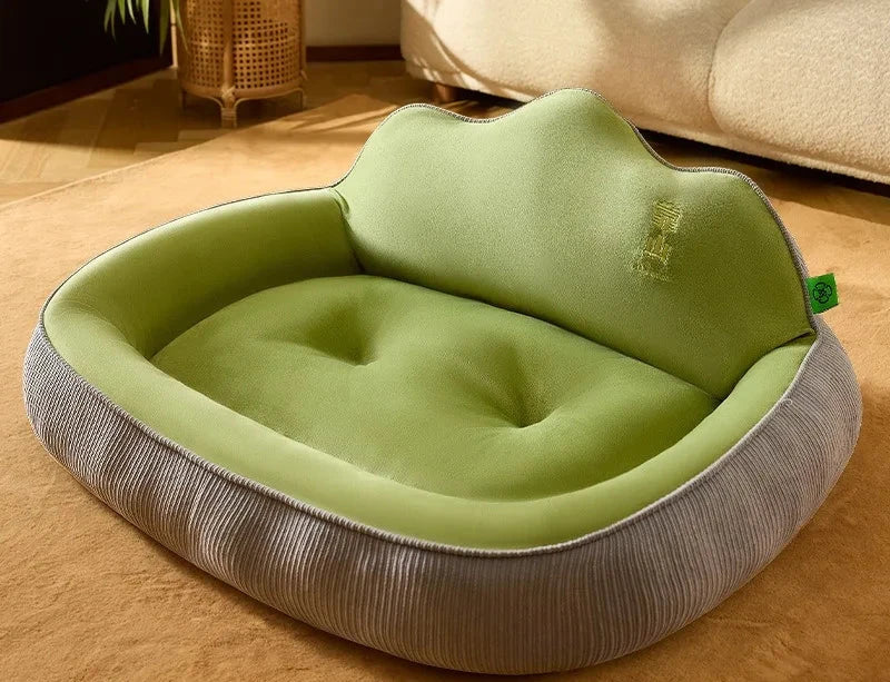 Plush Cushion Pet Bed - Soft, Warm & Non-Slip for Cats & Dogs