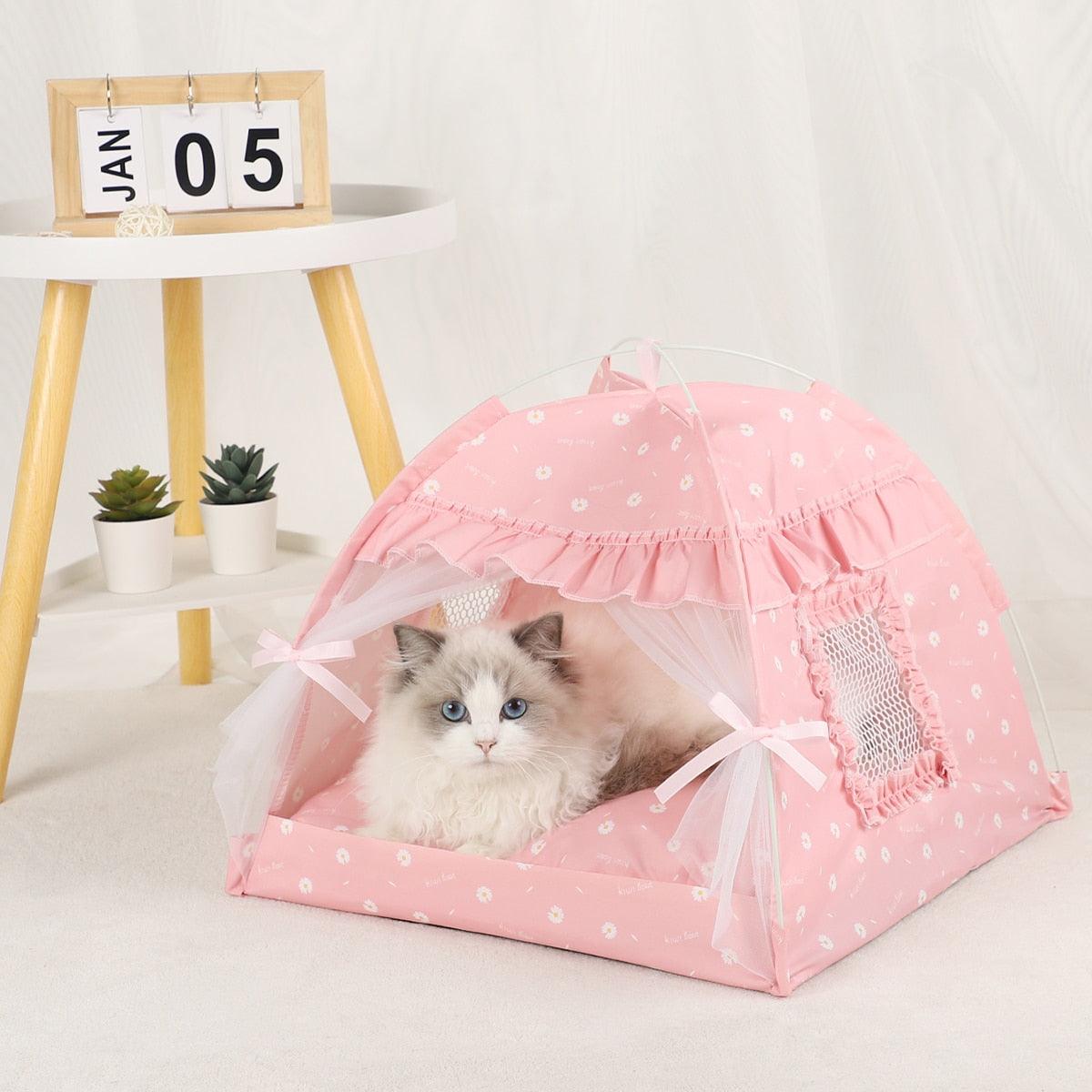 Cozy Cat Tent with Chic Design for Indoor and Outdoor Comfort-Cat Tent-Pink-S 35x35cm-China-3-Colydia