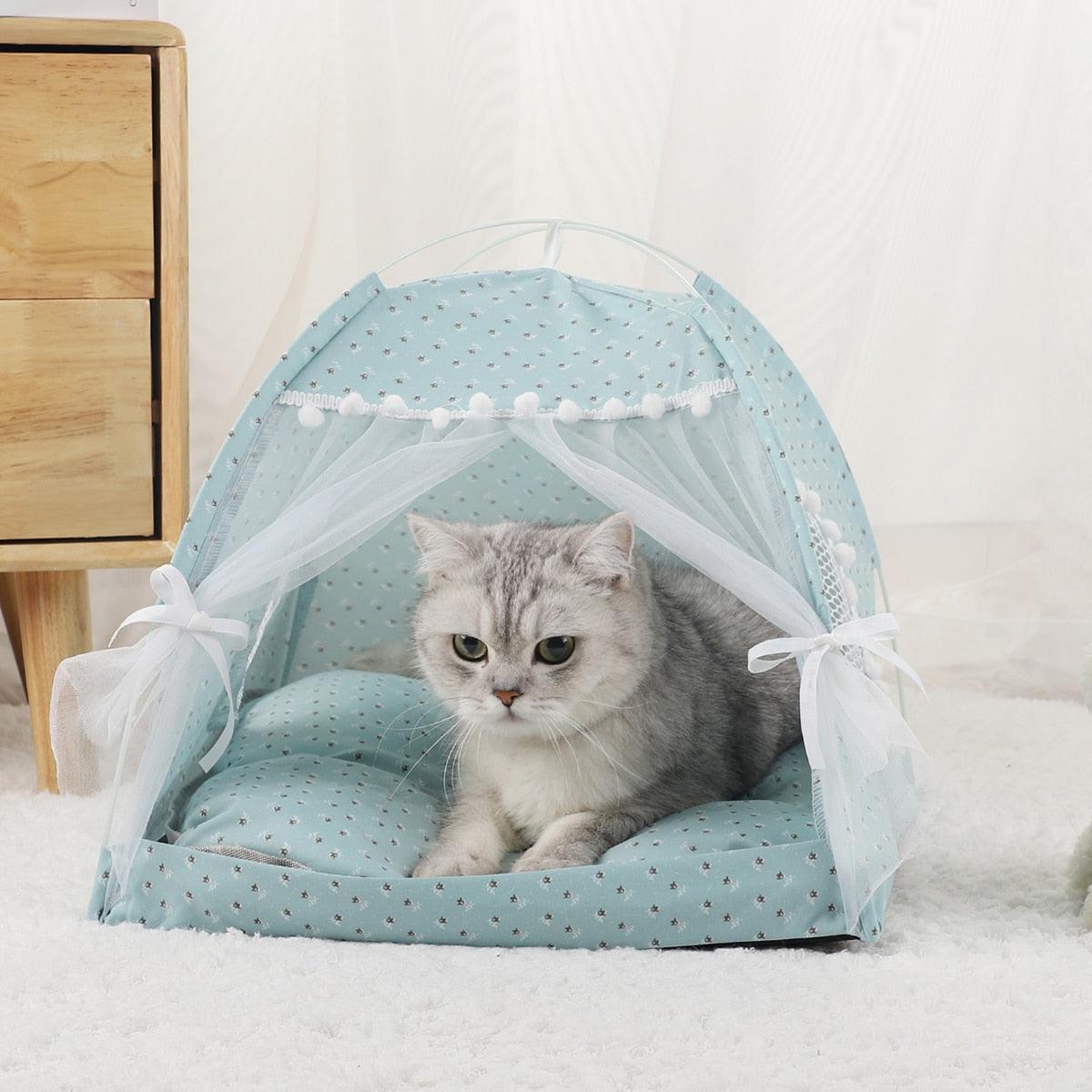 Cozy Cat Tent with Chic Design for Indoor and Outdoor Comfort-Cat Tent-Green-S 35x35cm-China-7-Colydia