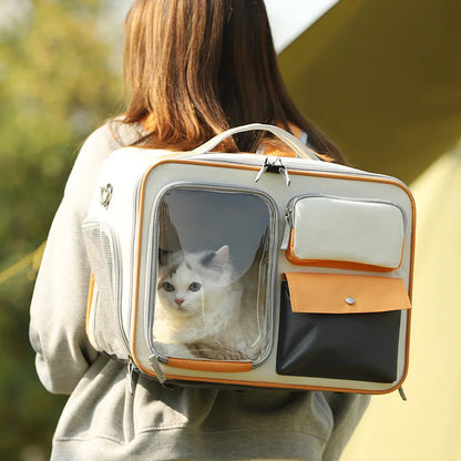 Multifunctional Pet Carrier Backpack with Sunshade & Breathable Design-Pet Carrier Backpack-5-Colydia