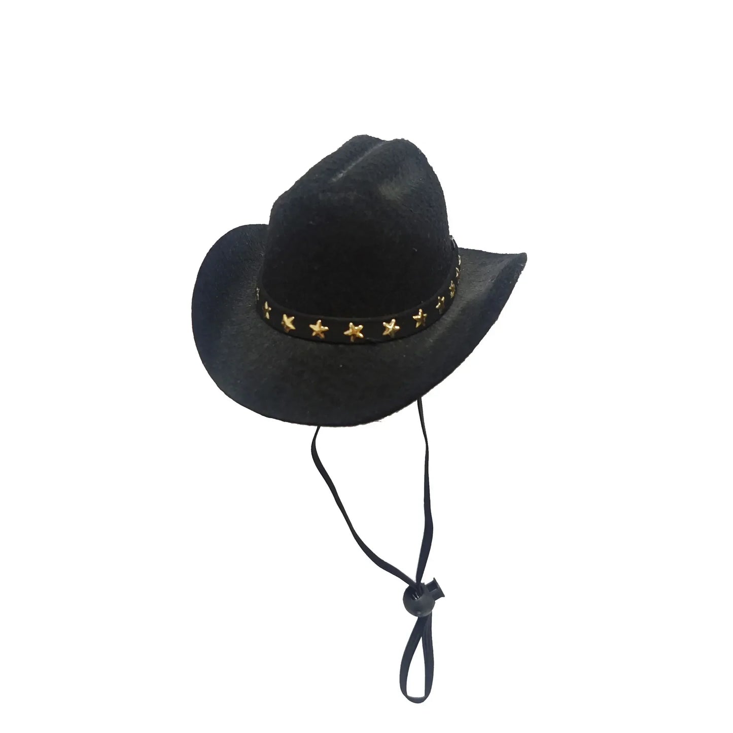 Cowboy-Themed Pet Hat for Cats & Small Dogs - Adjustable Fit-Pet Apparel-Black-8-Colydia