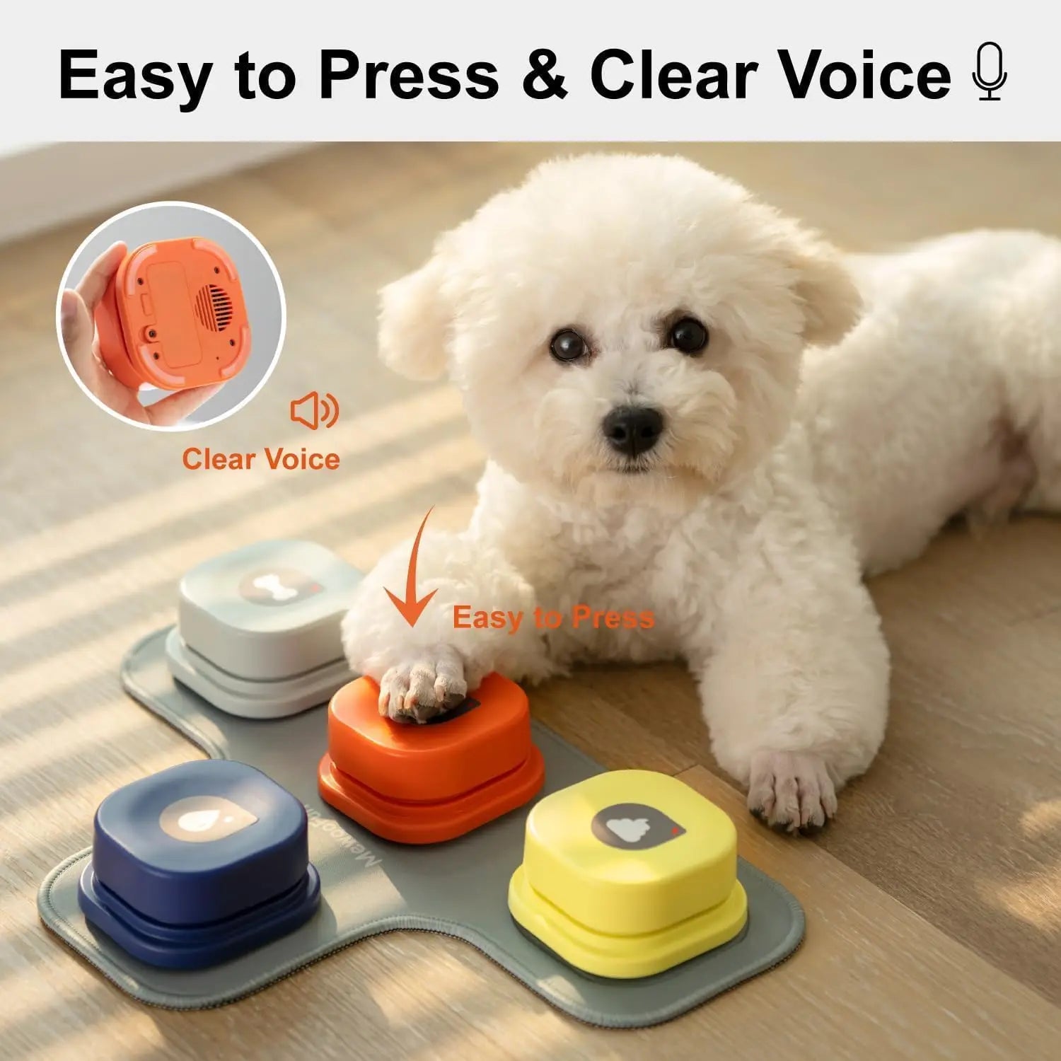 Interactive Customizable Pet Communication Buttons with Non-Skid Mat-Pet Communication Device-6-Colydia