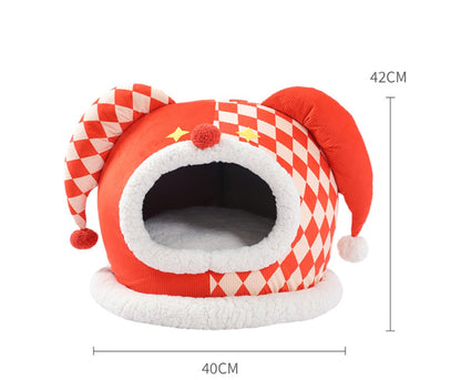 Circus-Themed Cozy Pet Bed - Playful Design for Small Animals-Cozy Pet Bed-C-5-Colydia