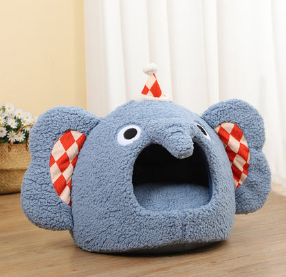 Circus-Themed Cozy Pet Bed - Playful Design for Small Animals-Cozy Pet Bed-7-Colydia