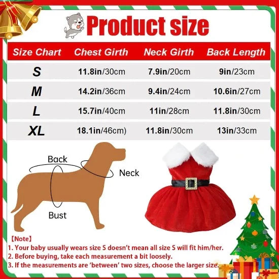 Holiday Red Pet Dress - Soft, Comfortable Fit for Cats & Dogs-Pet Costume/Dress-3-Colydia