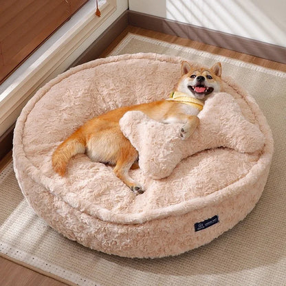 Cozy Fluffy Pet Sofa Bed for Small Dogs, Cats & Puppies, Winter Warmth