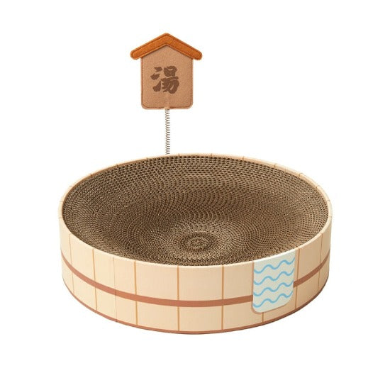 Kawaii Cat Onsen Tub: Scratcher & Bed with Cute Instagram Turban-Cat Scratcher Bed-6-Colydia