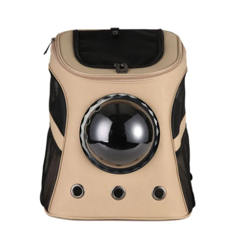 Portable Cat Backpack with Porthole - Secure Travel Carrier Bag-Portable Cat Backpack Carrier-Beige-38x29x45 cm-7-Colydia