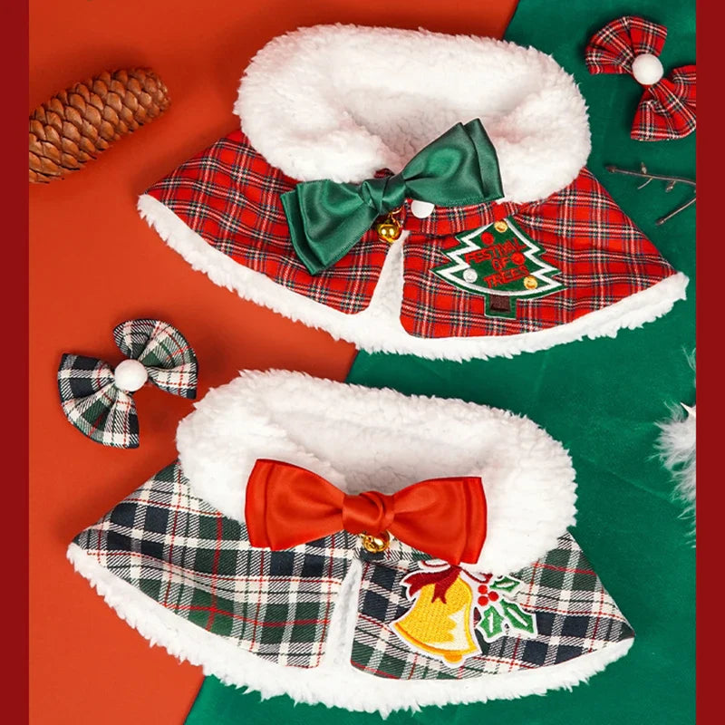 Holiday Tartan Pet Collar with Soft Fleece Lining in Various Sizes-Pet Collar-6-Colydia