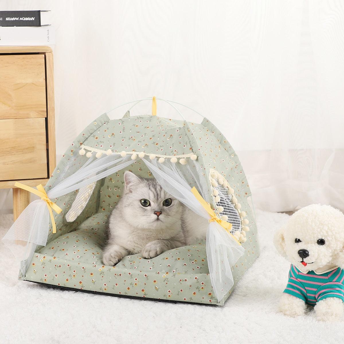 Cozy Cat Tent with Chic Design for Indoor and Outdoor Comfort-Cat Tent-Fruit green-S 35x35cm-China-8-Colydia