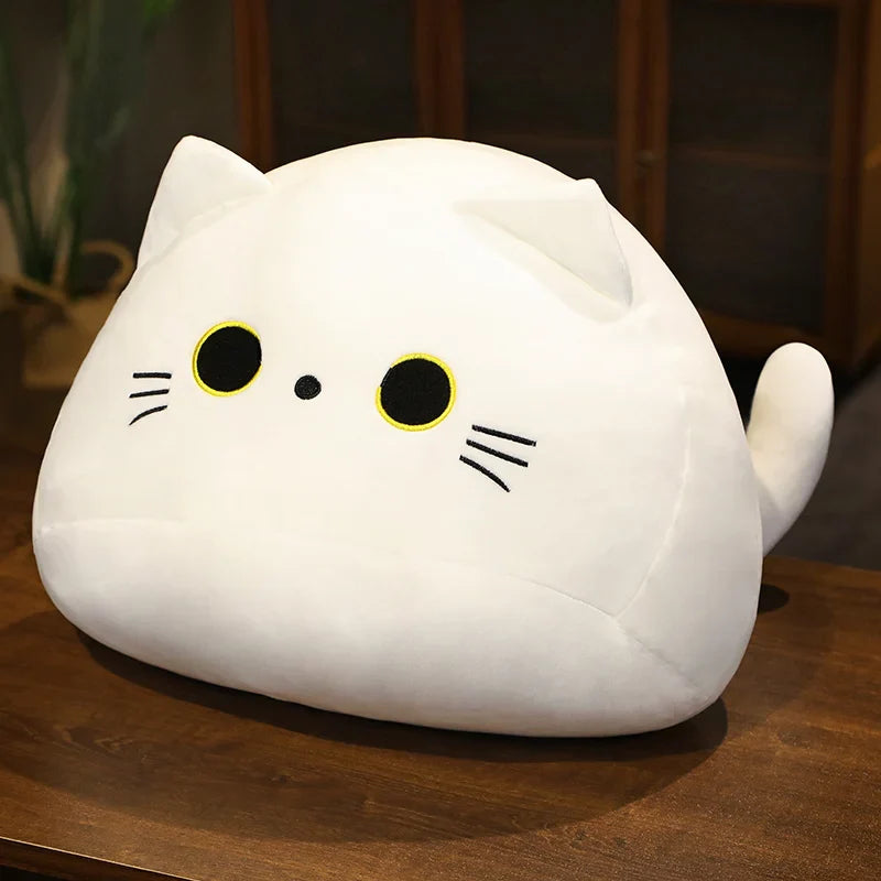 Kawaii Plush Cat Cushion - Soft, Cute, and Versatile Decor-Plush Cat Cushion-White-18 cm-5-Colydia