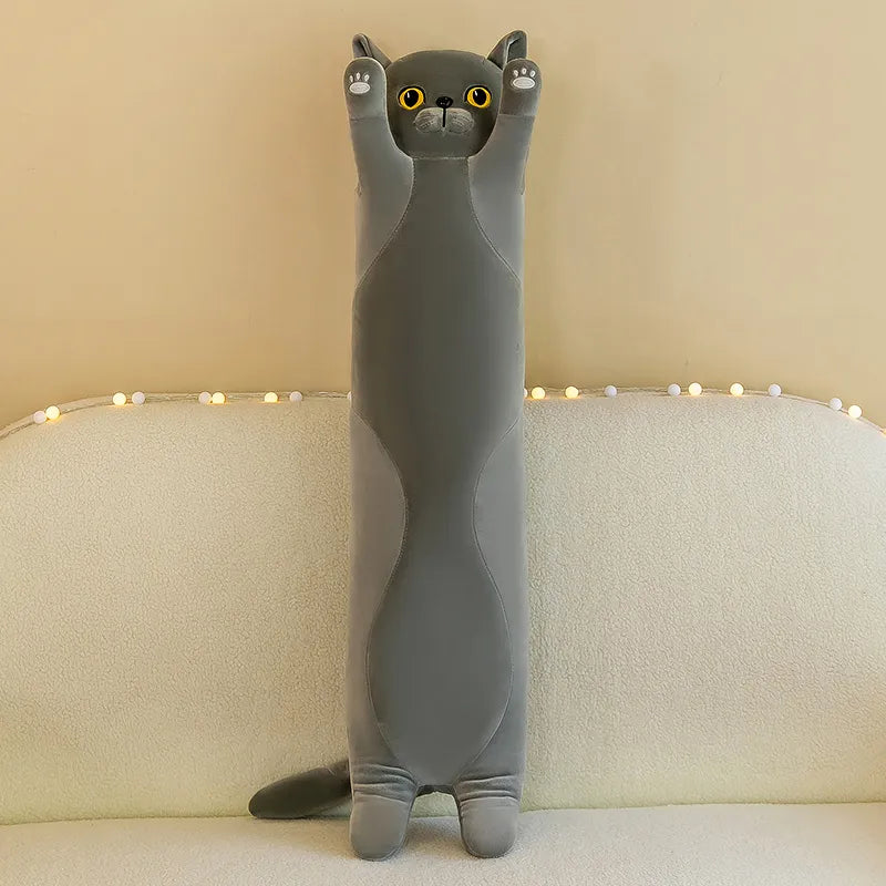 Adorable Kawaii Cat Body Pillow for Comfort and Relaxation-Body Pillow-Gray-50cm-9-Colydia