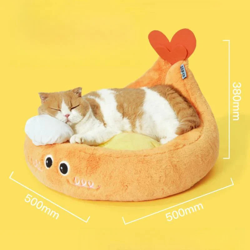 Ultra Soft Plush Open Pet Bed with Removable Mat & Anti-Slip Base-Pet Bed-3-Colydia