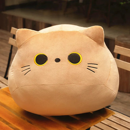 Kawaii Plush Cat Cushion - Soft, Cute, and Versatile Decor-Plush Cat Cushion-Beige-18 cm-7-Colydia