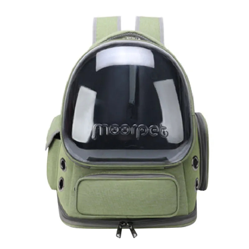 Comfortable Cat Backpack with Panoramic Porthole for Travel-Cat Backpack-Green-7-Colydia