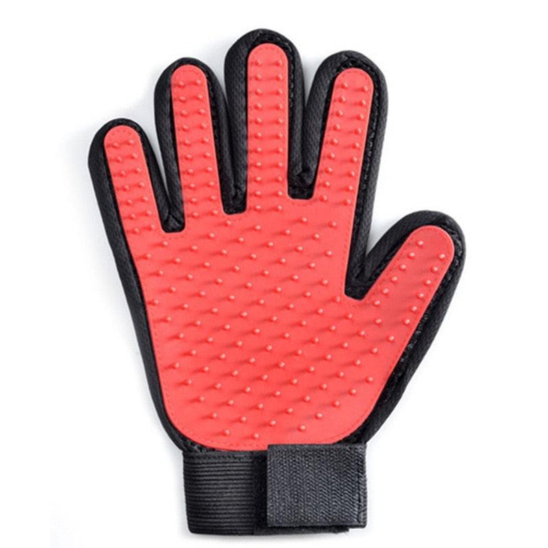 2-in-1 Pet Grooming Glove: Effortless Hair Removal & Massage-Grooming Glove for Pets-Red-Left Hand-4-Colydia