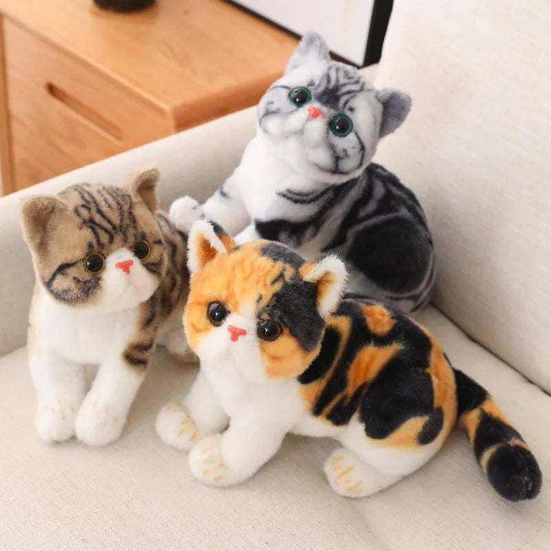 Realistic Kitten Plush Toy 26cm - Soft, Varied Colors for Cat Lovers-Plush Toy-2-Colydia