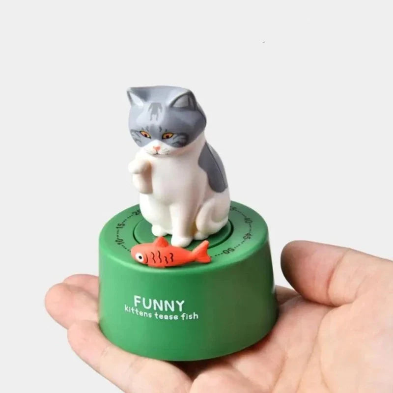 Magnetic Funny Cat Kitchen Timer – Manual, Adorable, 60-Min Timer-**Kitchen Timer**-4-Colydia