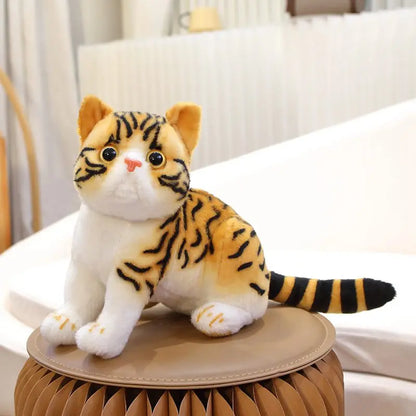 Realistic Kitten Plush Toy 26cm - Soft, Varied Colors for Cat Lovers-Plush Toy-Black Ginger-8-Colydia