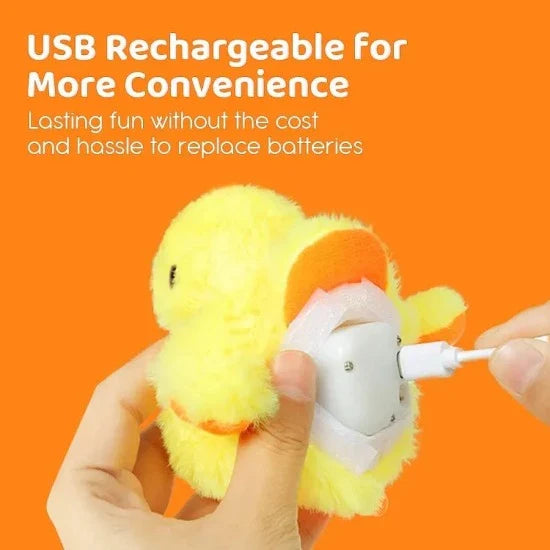 Interactive Touch-Activated Duck Toy for Cats with USB Rechargeability-Interactive Cat Toy-4-Colydia