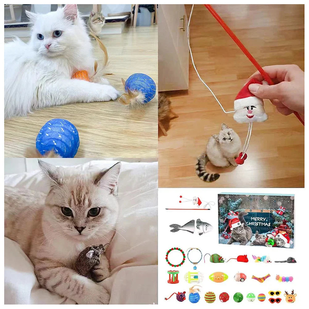 Festive Cat Toy Advent Calendar: 24 Days of Fun & Surprises-Product Type: Cat Toy Advent Calendar-2024-4-Colydia