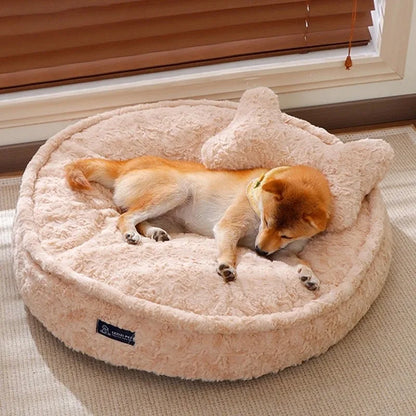 Cozy Fluffy Pet Sofa Bed for Small Dogs, Cats & Puppies, Winter Warmth