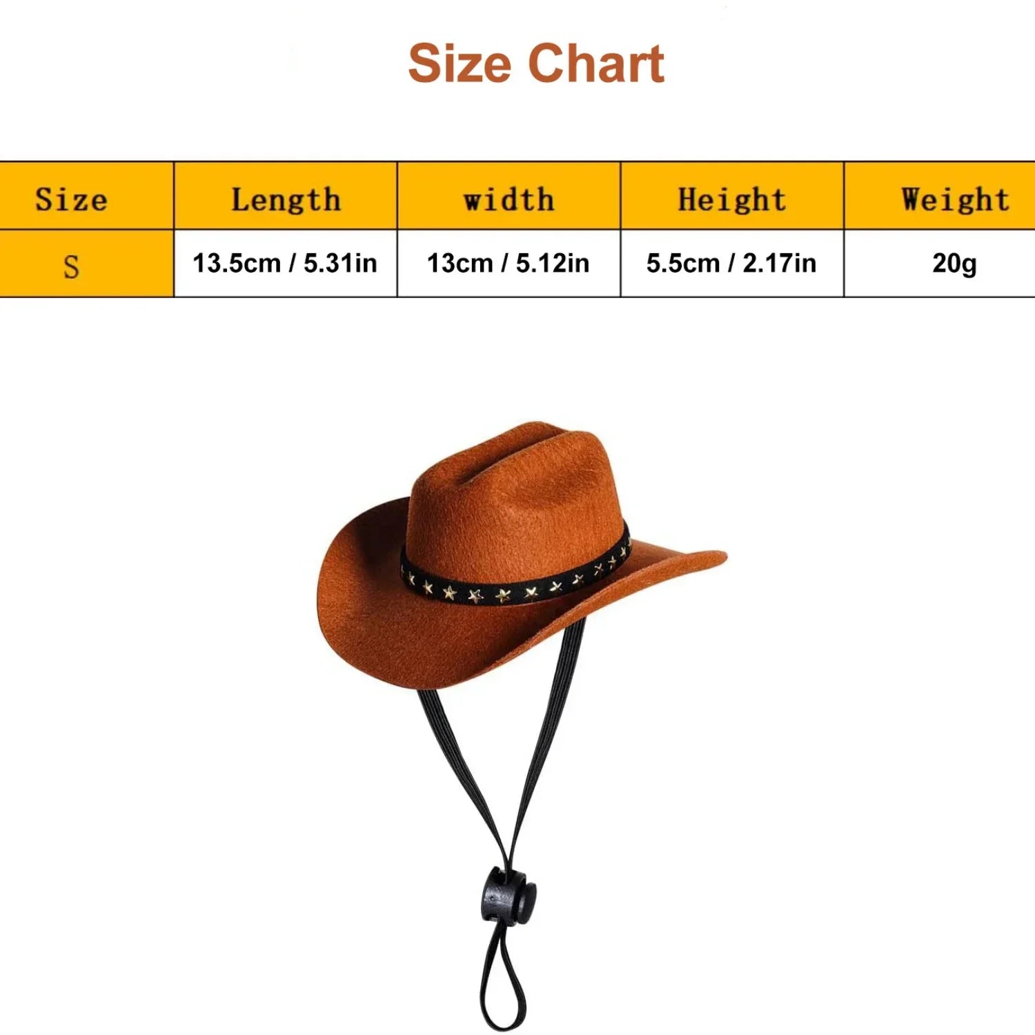 Cowboy-Themed Pet Hat for Cats & Small Dogs - Adjustable Fit-Pet Apparel-5-Colydia