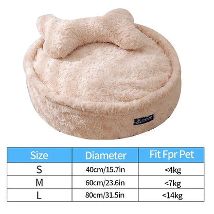 Cozy Fluffy Pet Sofa Bed for Small Dogs, Cats & Puppies, Winter Warmth