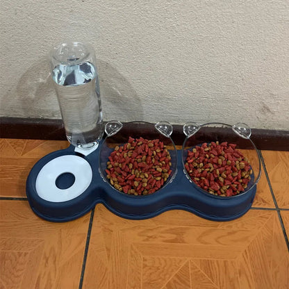 AquaPurr Elegance Cat Hydration & Feeding Station-Cat Water Feeder Bowl-3-Colydia