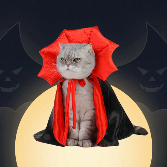 Halloween Vampire Cape for Cats and Small Dogs | Cute Pet Costume-Pet Costume Cape-1-Colydia