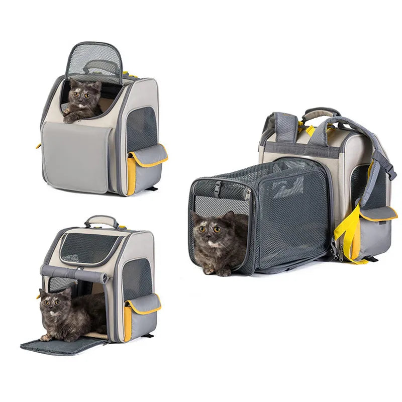 Expandable Cat Carrier with Enhanced Comfort and Safety Features-Expandable Cat Carrier-3-Colydia