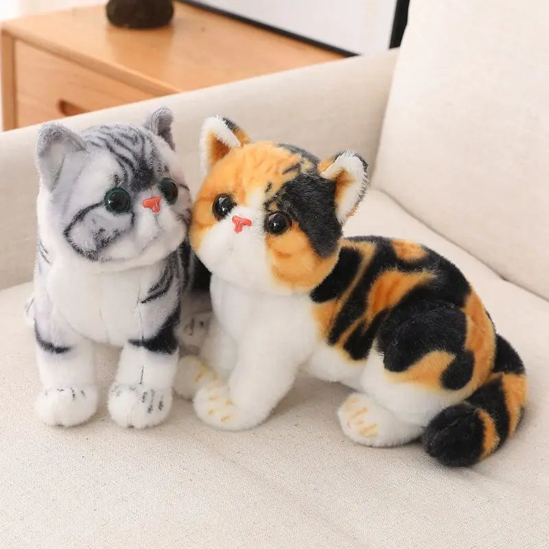 Realistic Kitten Plush Toy 26cm - Soft, Varied Colors for Cat Lovers-Plush Toy-1-Colydia