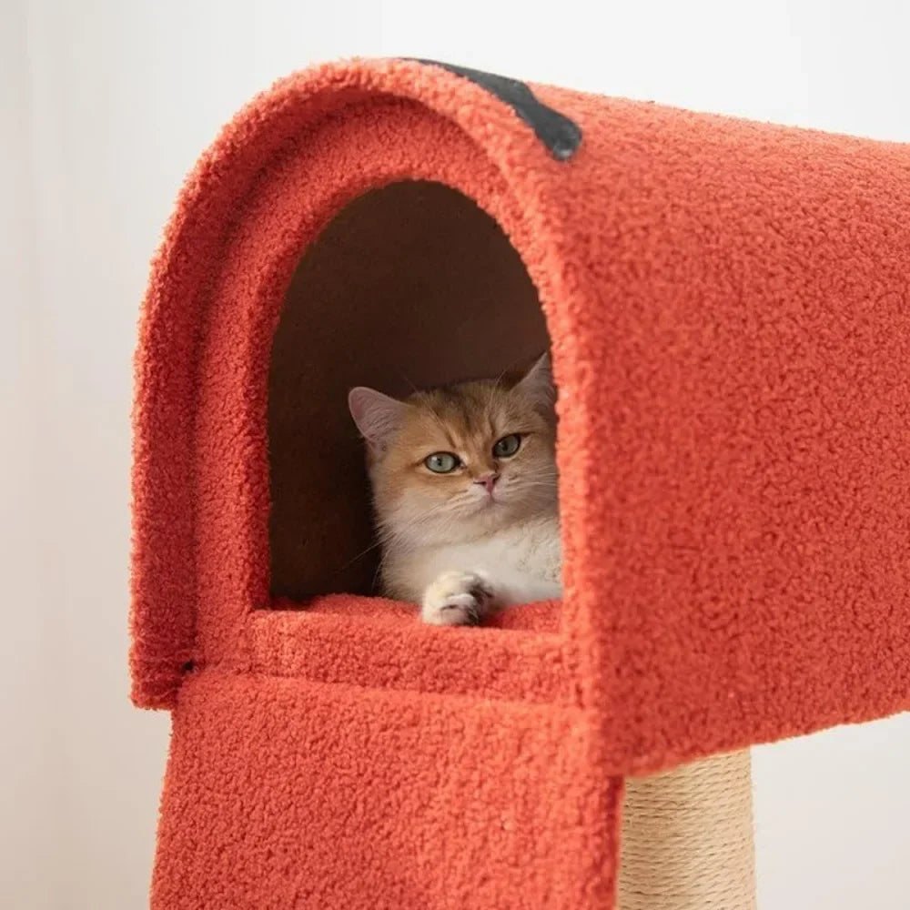 Unique Cat Tower with Sisal Scratching Post & Plush Bed Combo-Cat Tower and Scratching Post-United States-3-Colydia