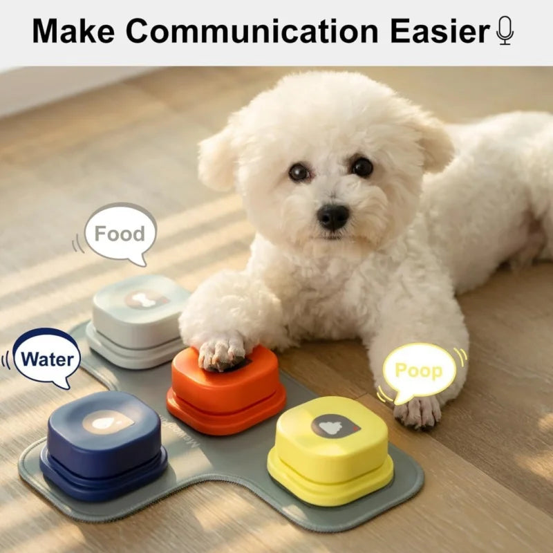 Interactive Customizable Pet Communication Buttons with Non-Skid Mat-Pet Communication Device-3-Colydia